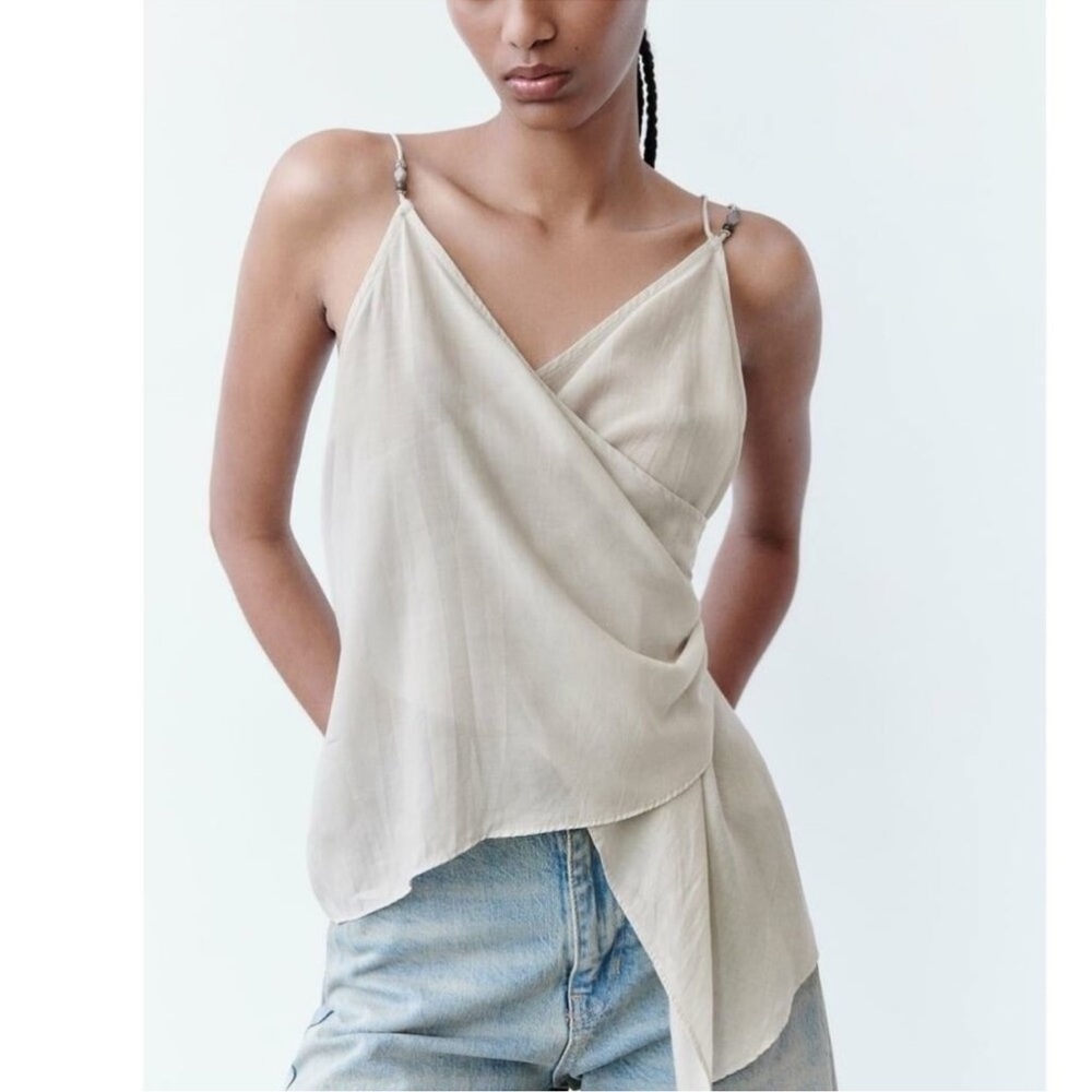 ZARA Backless Asymmetric Top with Beads